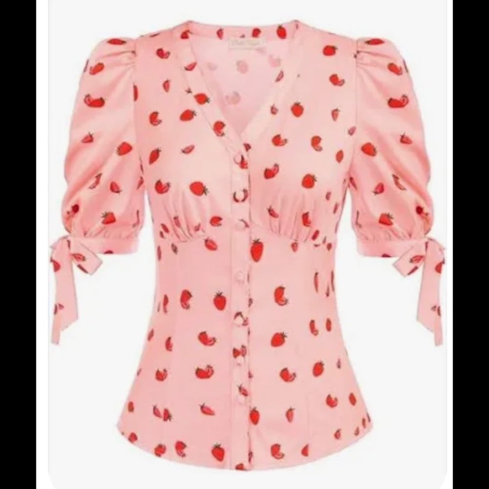 Belle Poque, excellent condition, size L, pink with strawberry print - Picture 3 of 7